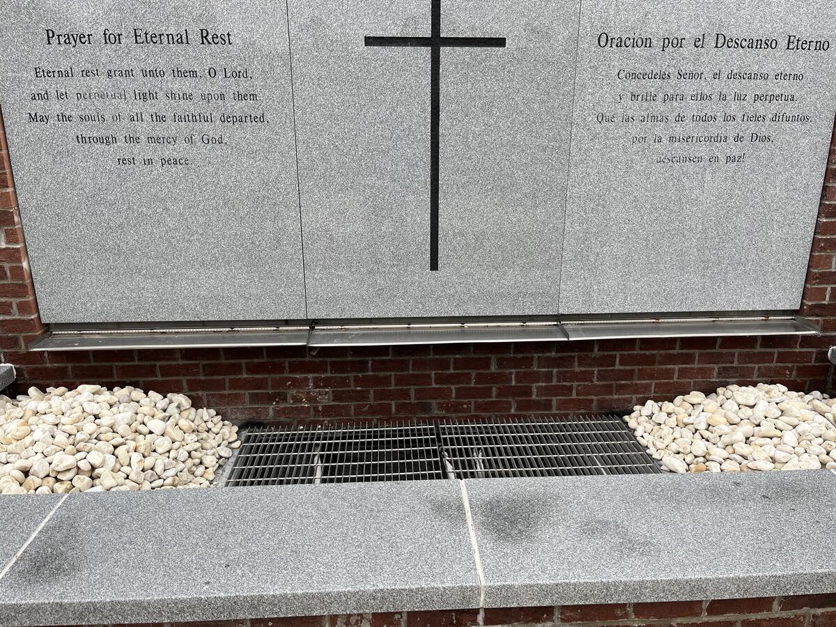 Church memorial water feature