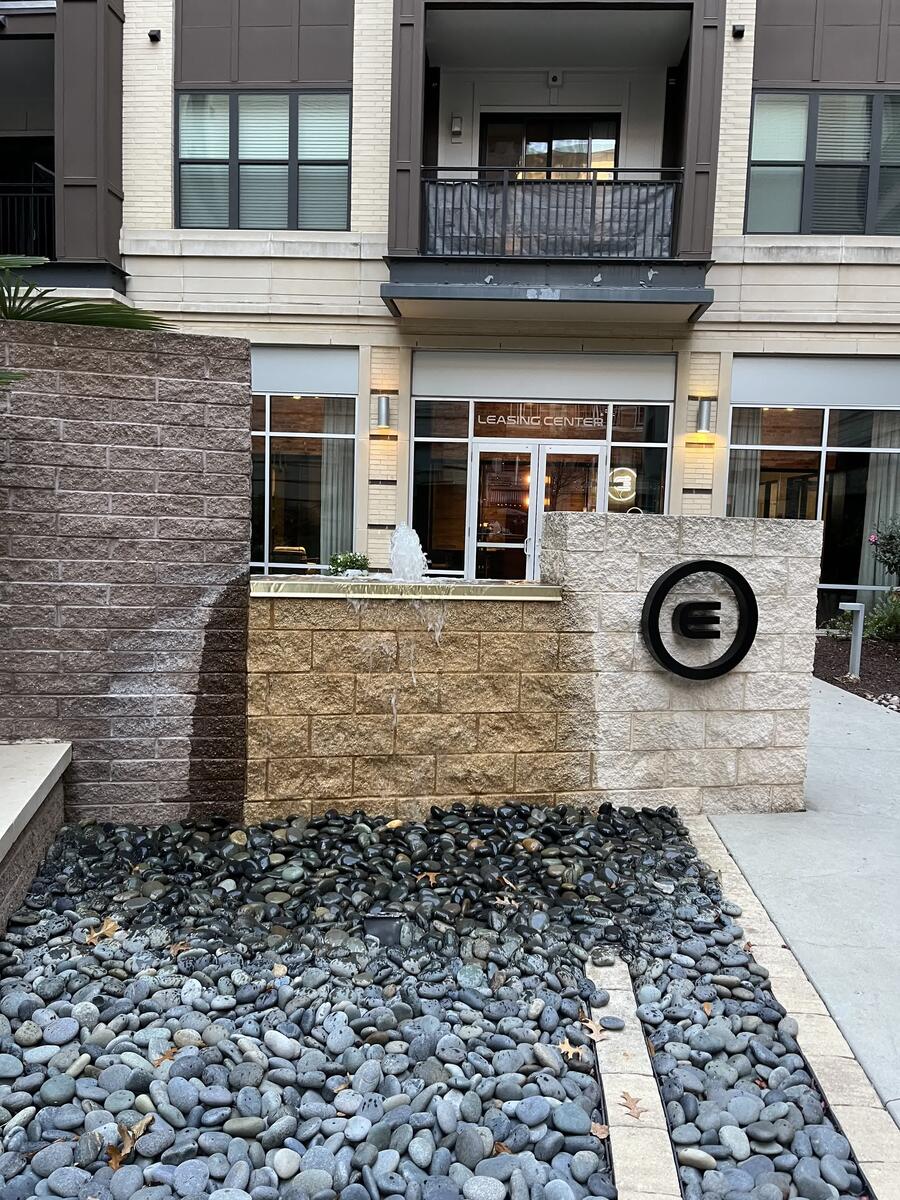 Apartment complex water feature