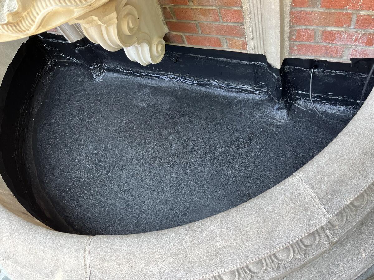 Waterproofing in progress